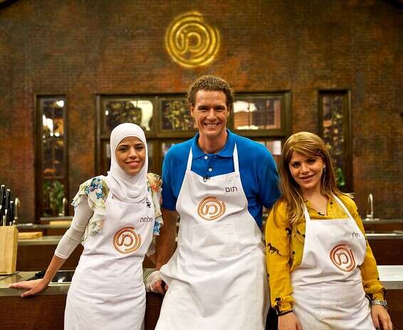 אזולאי (מימין) בגמר "מאסטר שף"// צילום: רועי ברקוביץ'